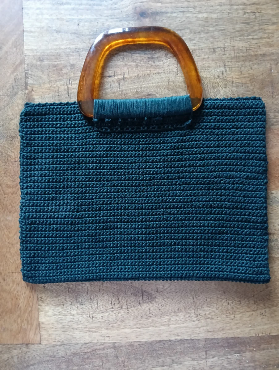 Bolso cartera verde botella